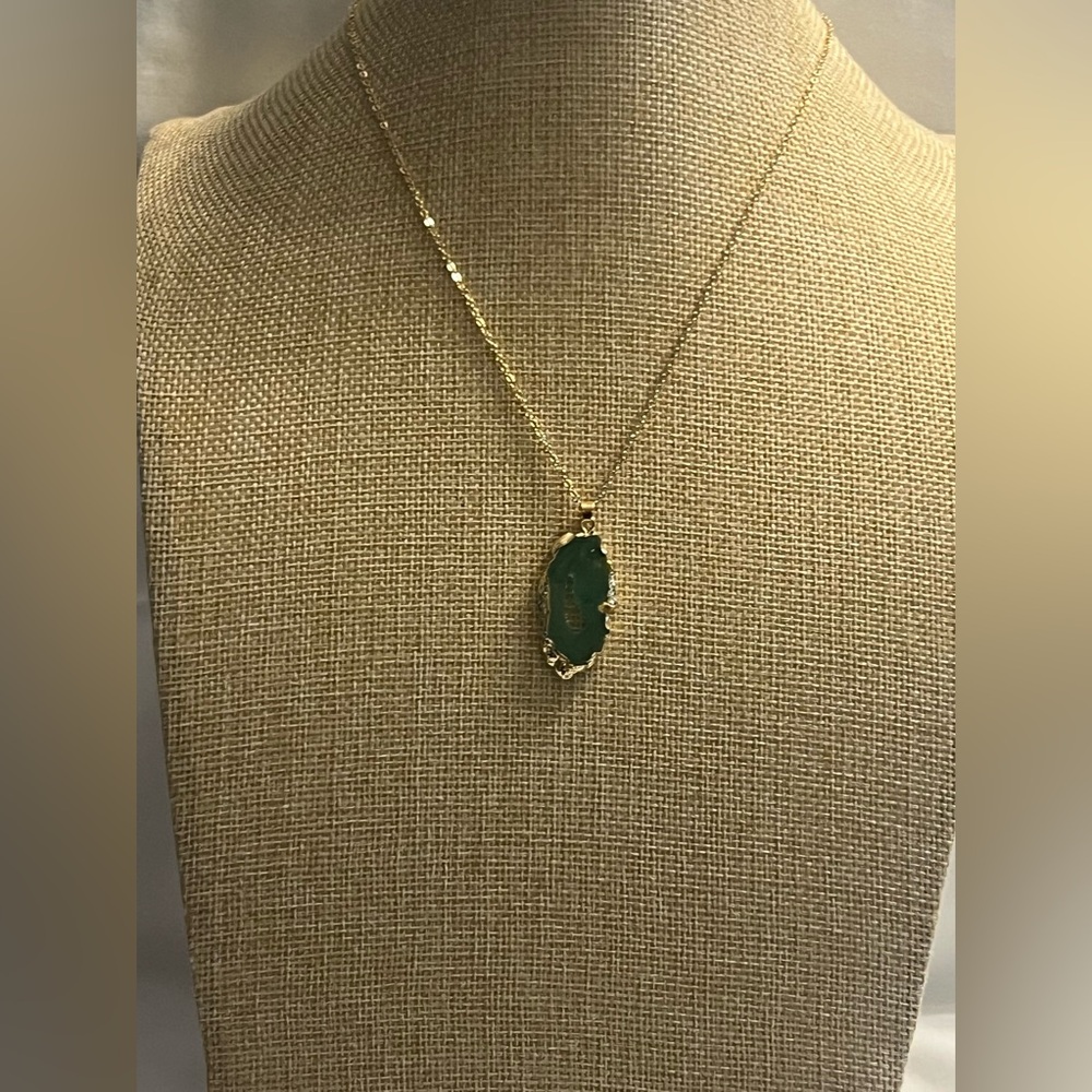 Resin Dangle Earrings & pendant Necklace Set New Agate like - Picture 4 of 4